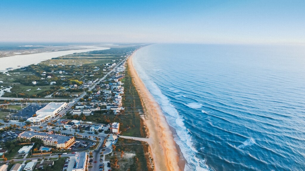 st augustine florida coastline aerial