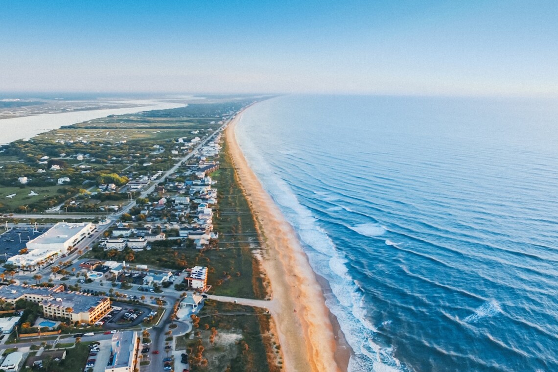 st augustine florida coastline aerial