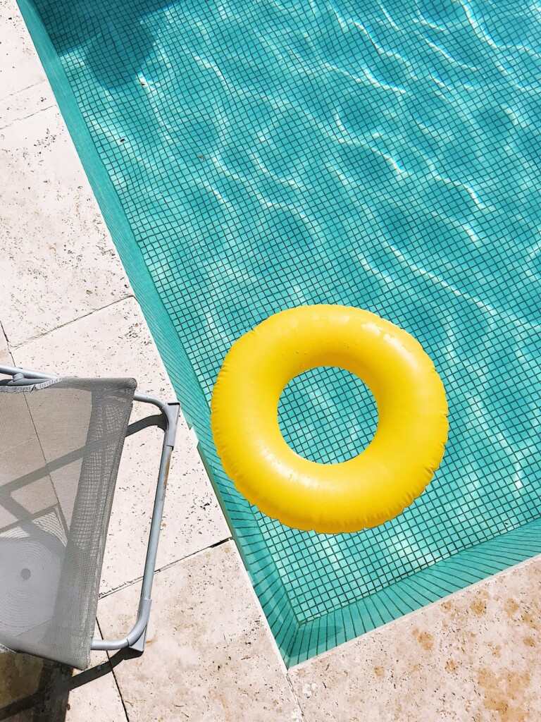 summer pool float overhead